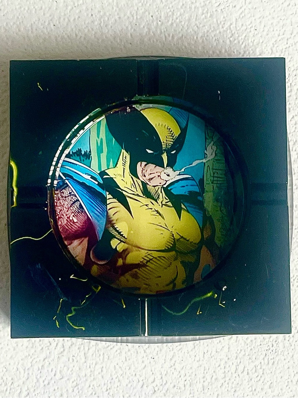 Wolverine Marvel Comic Custom Resin Ashtray Handmade Square X-Men Gift